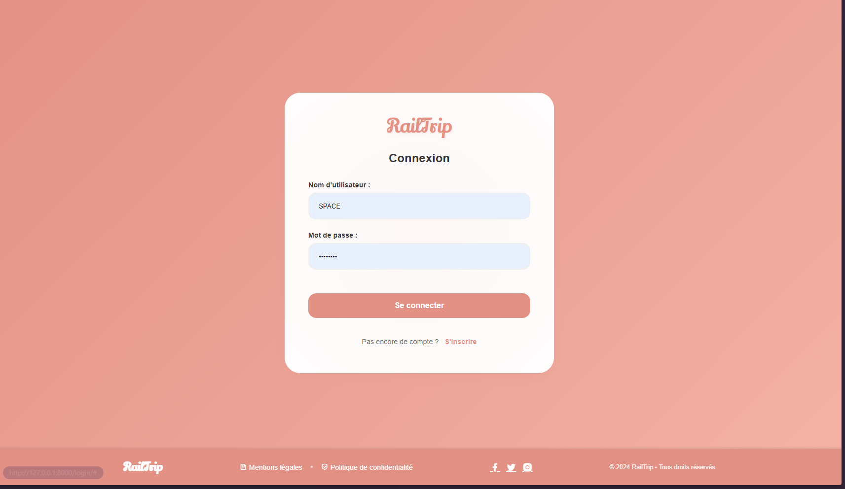 Page login