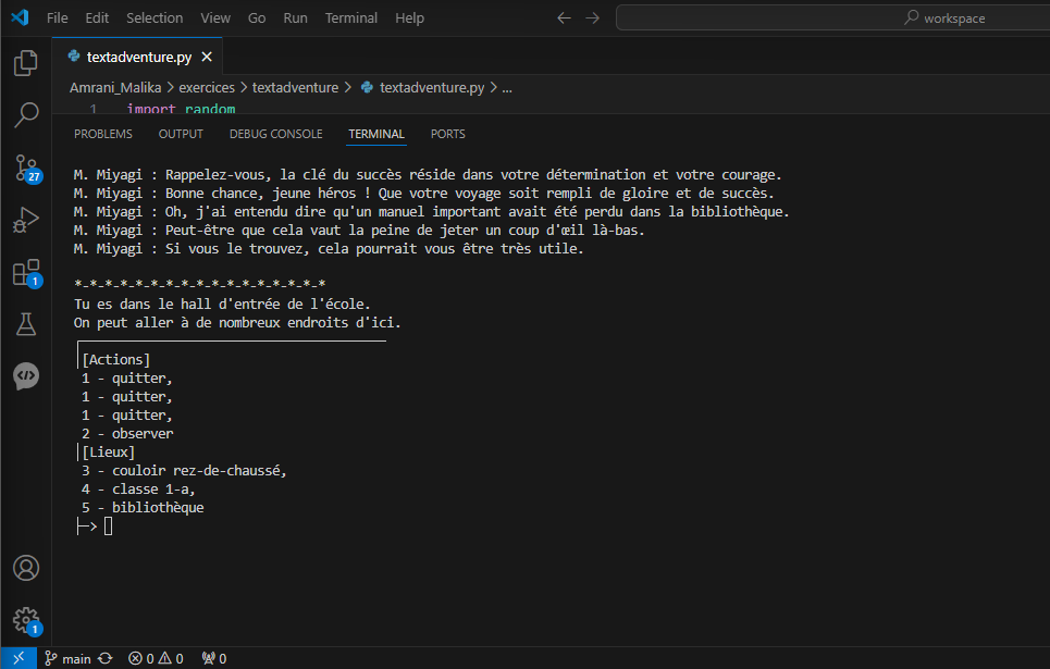 Terminal Textadventure