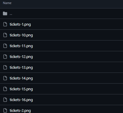 sauvegarde des tickets